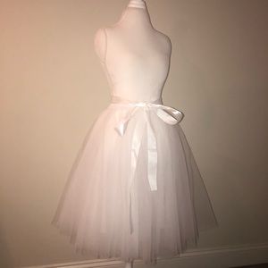 Skirts - White Tutu Skirt with Matching Ribbon Skirts - White Tutu Skirt with Matching Ribbon
